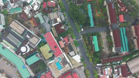 Lively Cityscape Captured From Elevated Perspective Showcasing Bright Details Stock Footage 340993988