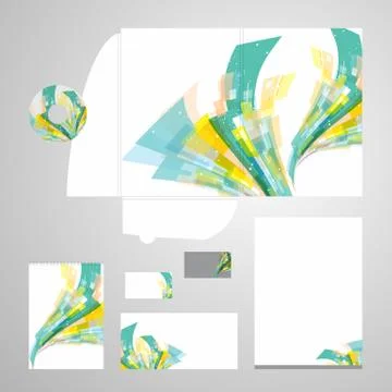 Lively Corporate Identity Vector Stock Illustration
