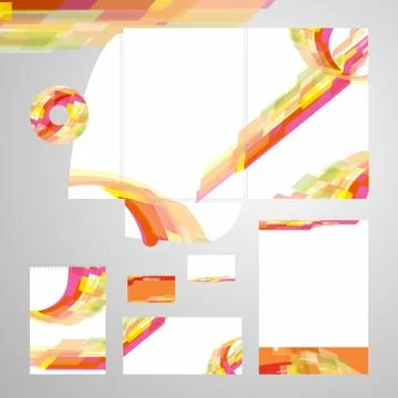 Lively Corporate Identity Vector Stock Illustration