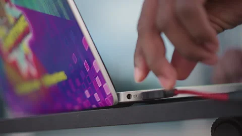 Lively digital environment, Vivid electronic scene with lively sound and visuals 動画素材 347238747