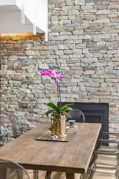 A lively dining table Stock Photos