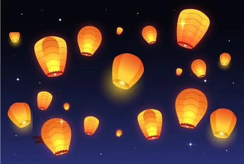 Lively Lantern Concept Illustration Stock-Illustration