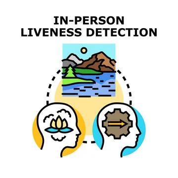 Liveness detection validating human presence and interaction Stock Illustration
