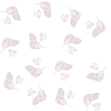 Liver biopsy glyph seamless pattern Stock Illustration