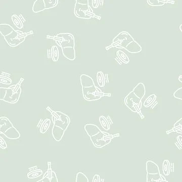 Liver biopsy line seamless pattern Stock Illustration