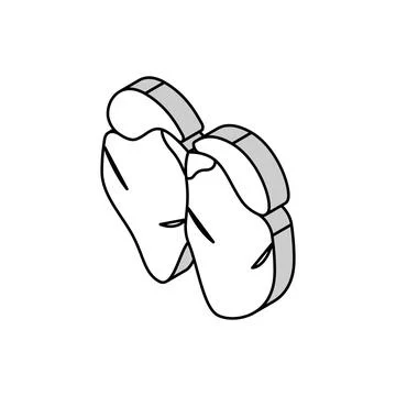 Liver chicken isometric icon vector illustration Illustrazione stock