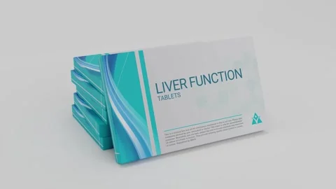 LIVER FUNCTION tablets in medicine box Stock Footage 256283909
