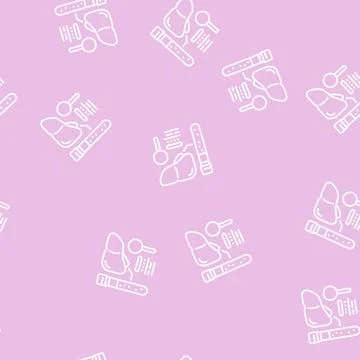 Liver function test hepatitis line seamless pattern Stock Illustration