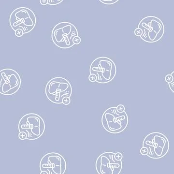 Liver function tests health check line seamless pattern Stock Illustration