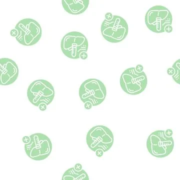 Liver function tests health check glyph seamless pattern Stock Illustration