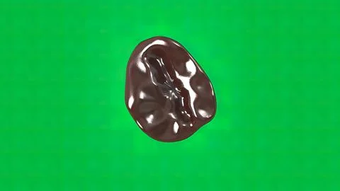 The liver on green background Stock Illustration