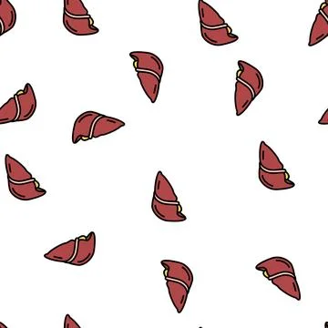 Liver human organ vector seamless pattern Stock Illustration