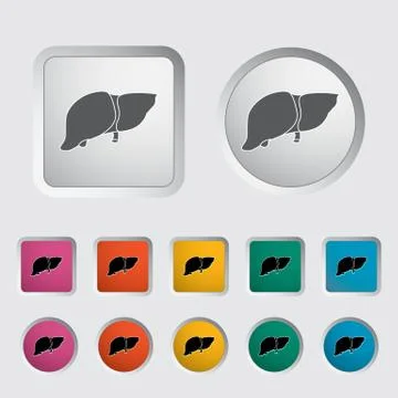Liver icon. Stock Illustration