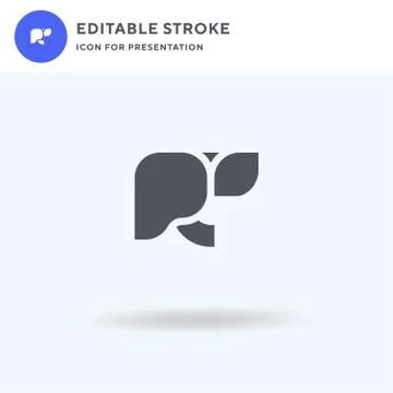Liver icon vector, filled flat sign, solid pictogram isolated on white, logo  Stockillustratie