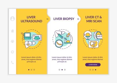 Liver identifying onboarding vector template Illustrazione stock