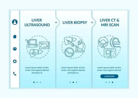 Liver identifying onboarding vector template Illustrazione stock