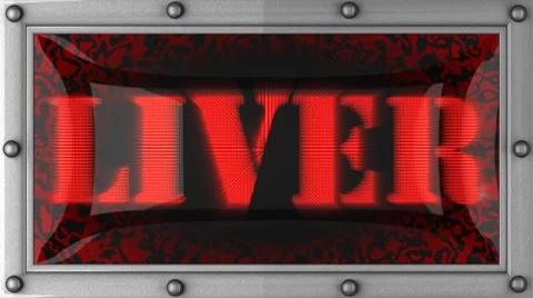 Liver on led Stockbeeldmateriaal 8754950