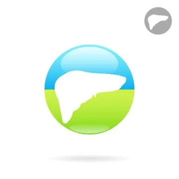 Liver organ flat Stock Illustration