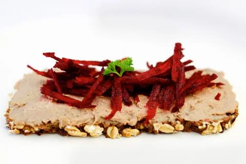 Liver pate and beefroot Stock Photos