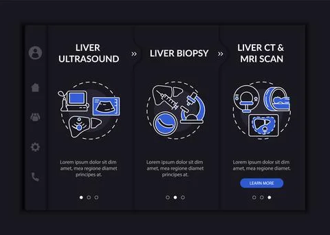 Liver testing onboarding vector template Illustrazione stock
