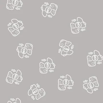 Liver transplant line seamless pattern Stock Illustration