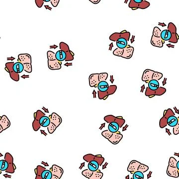 Liver transplant vector seamless pattern Stock Illustration