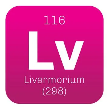 Livermorium chemical element Stock Illustration