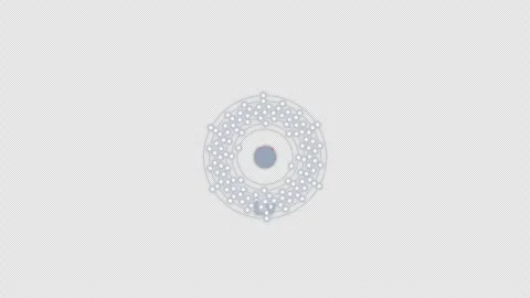 Livermorium Lv Bohr Atom Model Clean No Text Animation Video Overlay Alpha 4K Видео 339359266