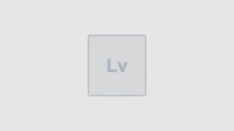 Livermorium Lv Periodic Table Element Tile Clean No Text Animation Video Overlay Vidéo 339358917