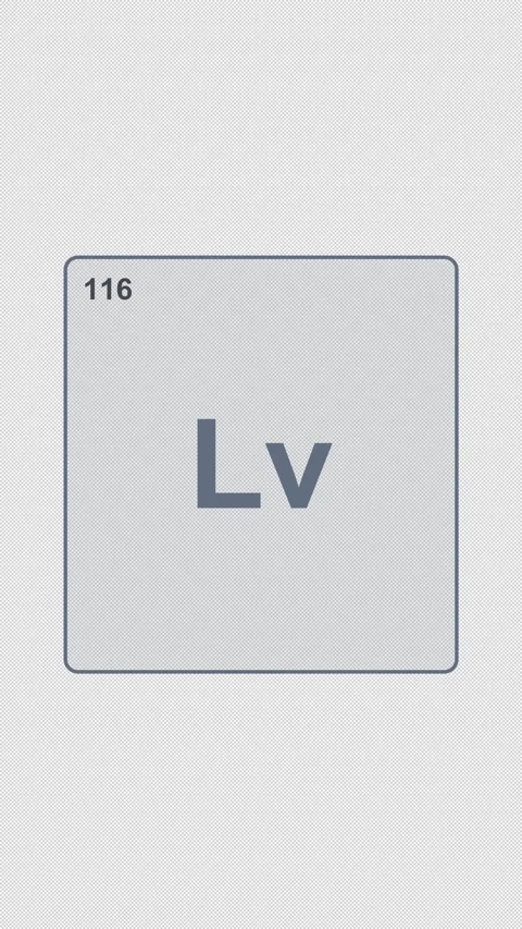 Livermorium Lv Periodic Table Element Tile Clean No Text 4K Vertical 9x16 Light Stock-Footage 339497085