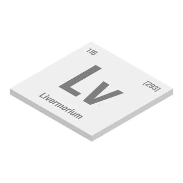 Livermorium, Lv, periodic table element Stock Illustration