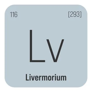 Livermorium, Lv, periodic table element Stock Illustration