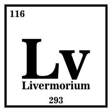 Livermorium Periodic Table of the Elements Vector illustration eps 10 스톡 일러스트
