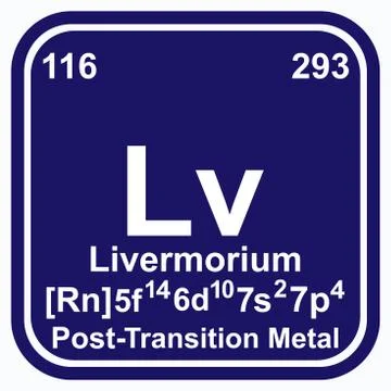 Livermorium Periodic Table of the Elements Vector illustration eps 10 스톡 일러스트