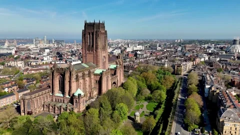 Liverpool Both Cathedrals Stock Footage 333795321