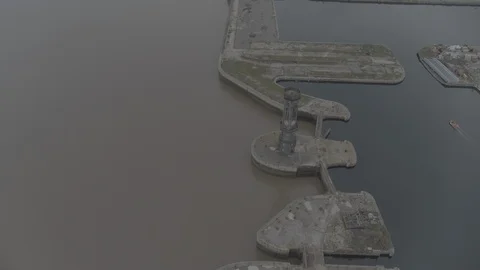 Liverpool Docks and Clock Tower Redevelopment Stock Footage 104483955