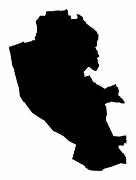 Liverpool silhouette map Stock Illustration