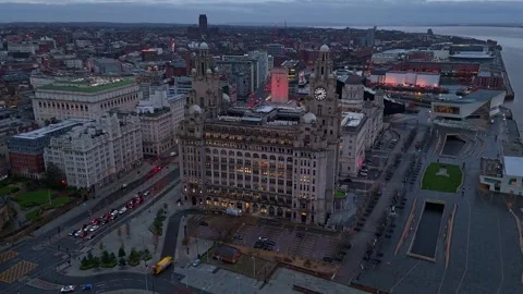 Liverpool Strand hyper lapse Stock Footage 331820052