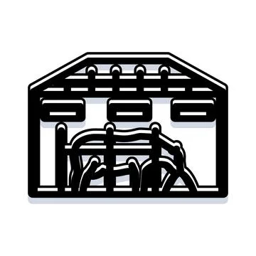 Livestock in barn icon vector graphic Stock Illustration