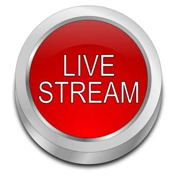 Livestream Button - 3D illustration Stock Illustration