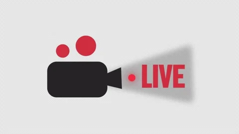 Livestream Camera Lighting Animation On Alpha Channel Stock Footage 303259907