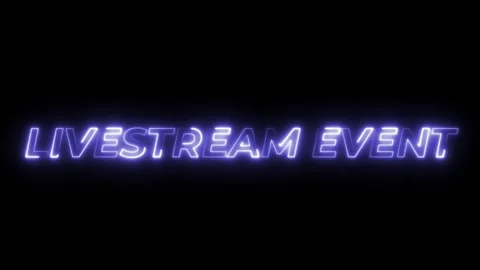 Livestream event text animation Stock Footage 287400097