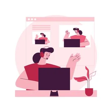 Livestream software abstract concept vector illustration. Ilustração Stock