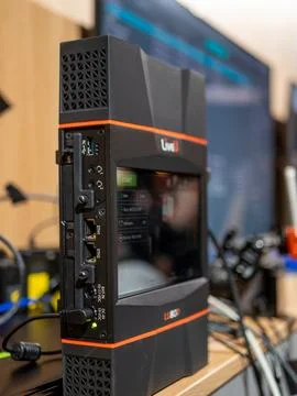 LiveU Mobile Streaming Encoder for Live Broadcasts Stock Photos