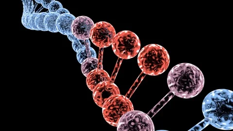 Living abstract structure of DNA. Stock Footage 124021684