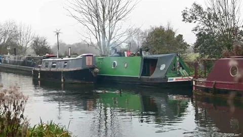 Living on a barge Stock Footage 144688337