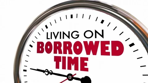 Living on Borrowed Time Clock Saying 3d Animation Stock Footage 80577835