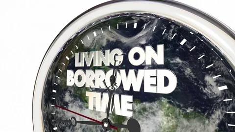 Living on Borrowed Time Earth Clock Climate Change with NASA public domain image Stock Footage 80616104