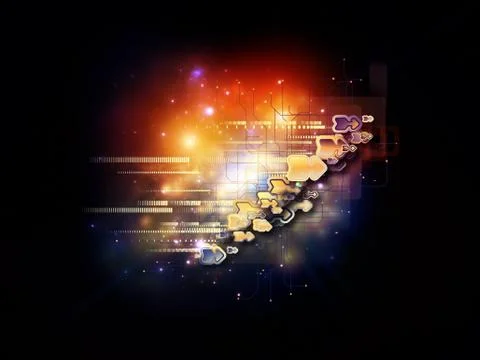 The Living Cloud Technology Stock Illustration