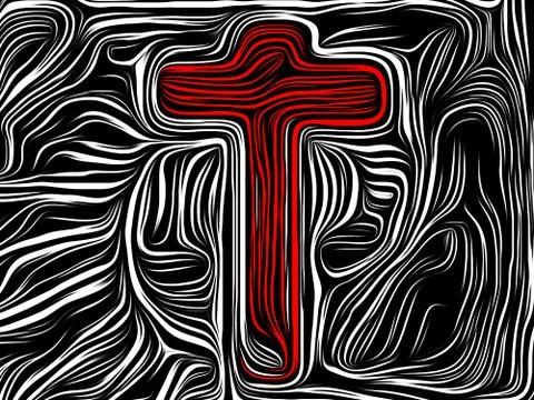 Living Cross Stock Illustration